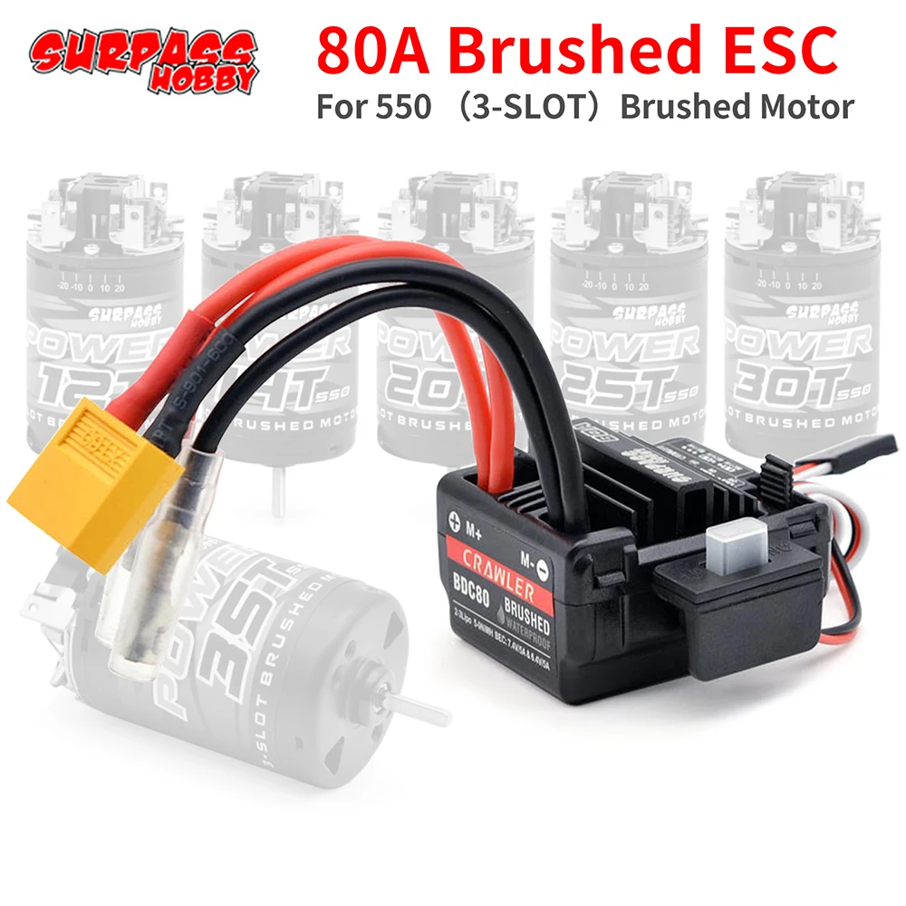 

9IMOD 60A 80A ESC Матовый электронный регулятор скорости ESC 2-3S LiPo для 1/10 1/12 RC автомобиля Гусеничный грузовик с 3-слотовыми двигателями 550