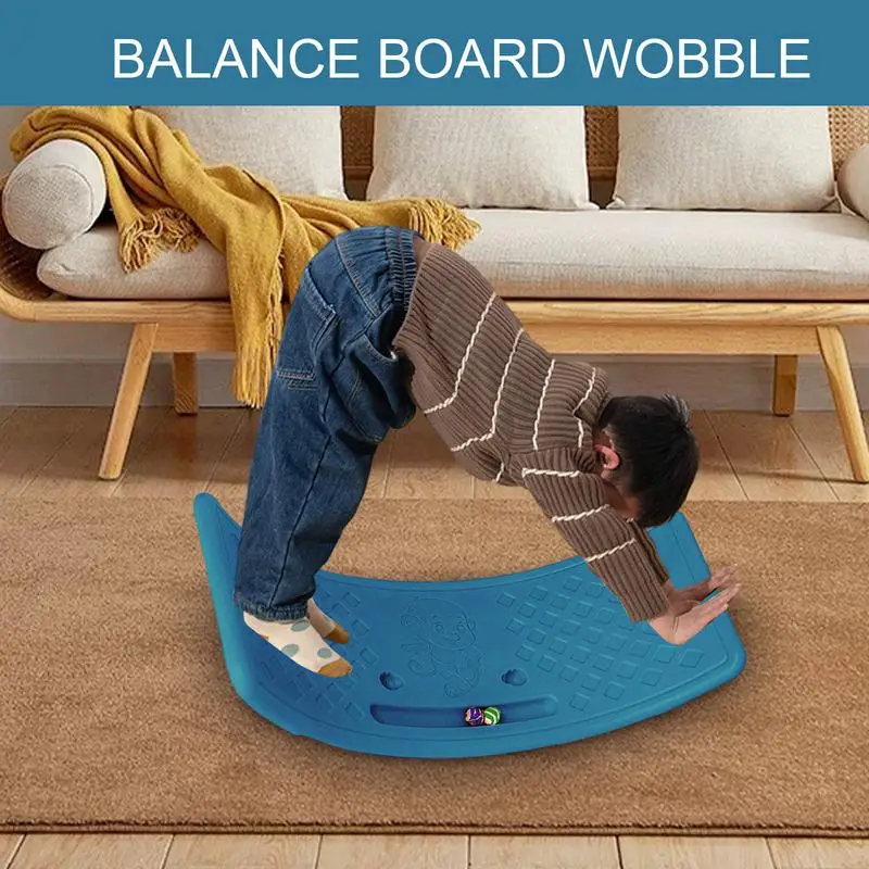 Balance Training Equipment For Boy Girl Non-Slip Sensory Training Seesaw Toy Toddler Rocker Wobble Board Children Kid Hold Up To