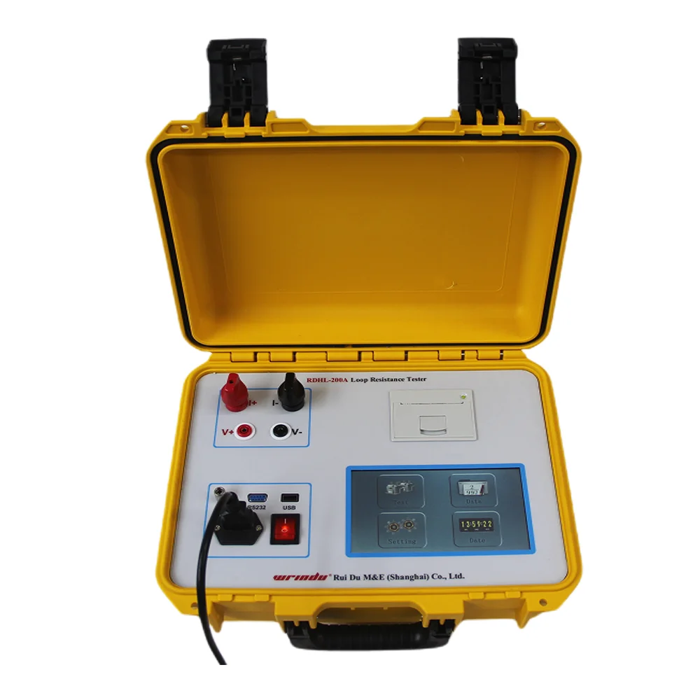 Wrindu RDHL-200A Leistungsschalter Tester Kontakt Widerstand Tester Erdschleife Impedanz Test Meter