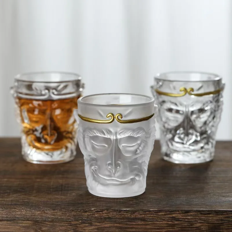 Clear Glass Cup Black Myth Wukong Transparent Tea Cup Juice Glass Beer Milk Mocha Cups Breakfast Mug Drinkware Home Glass Cup