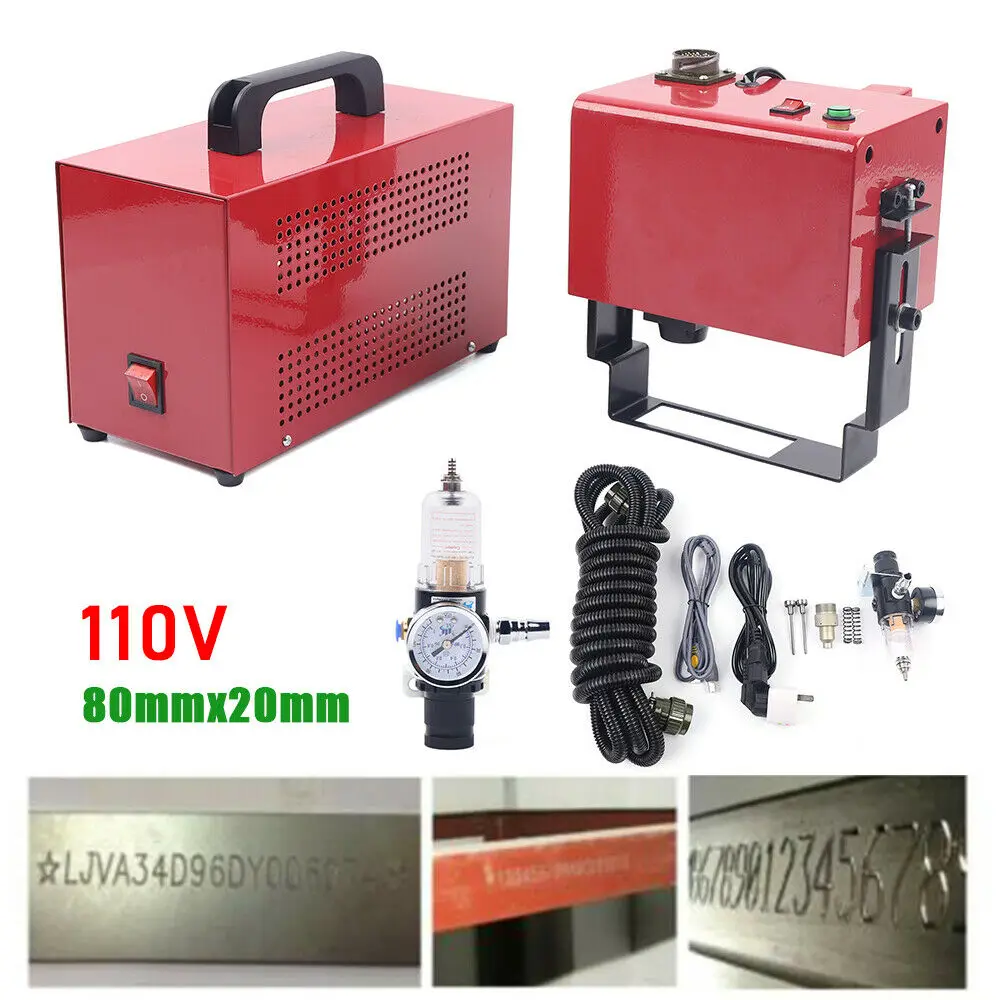 เครื่องทำเครื่องหมายไฟฟ้า KT-PH03 110V PNEUMATIC dot peen เครื่องสลักชื่อโลหะเครื่องหมายลึก W/ไมโครคอมพิวเตอร์