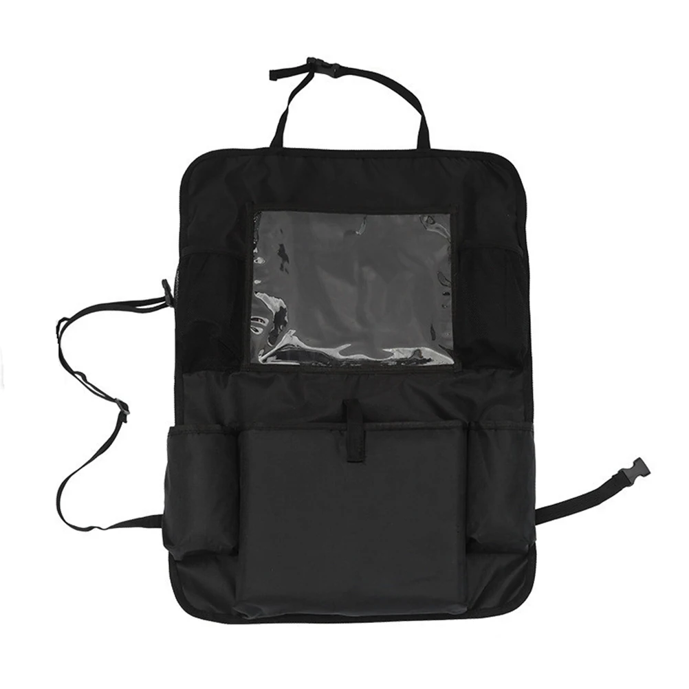 

Car Backseat Organizer Multifunctional Travel Car Storage Bag Seat Cover Organizer with Mesh Bags(Black)