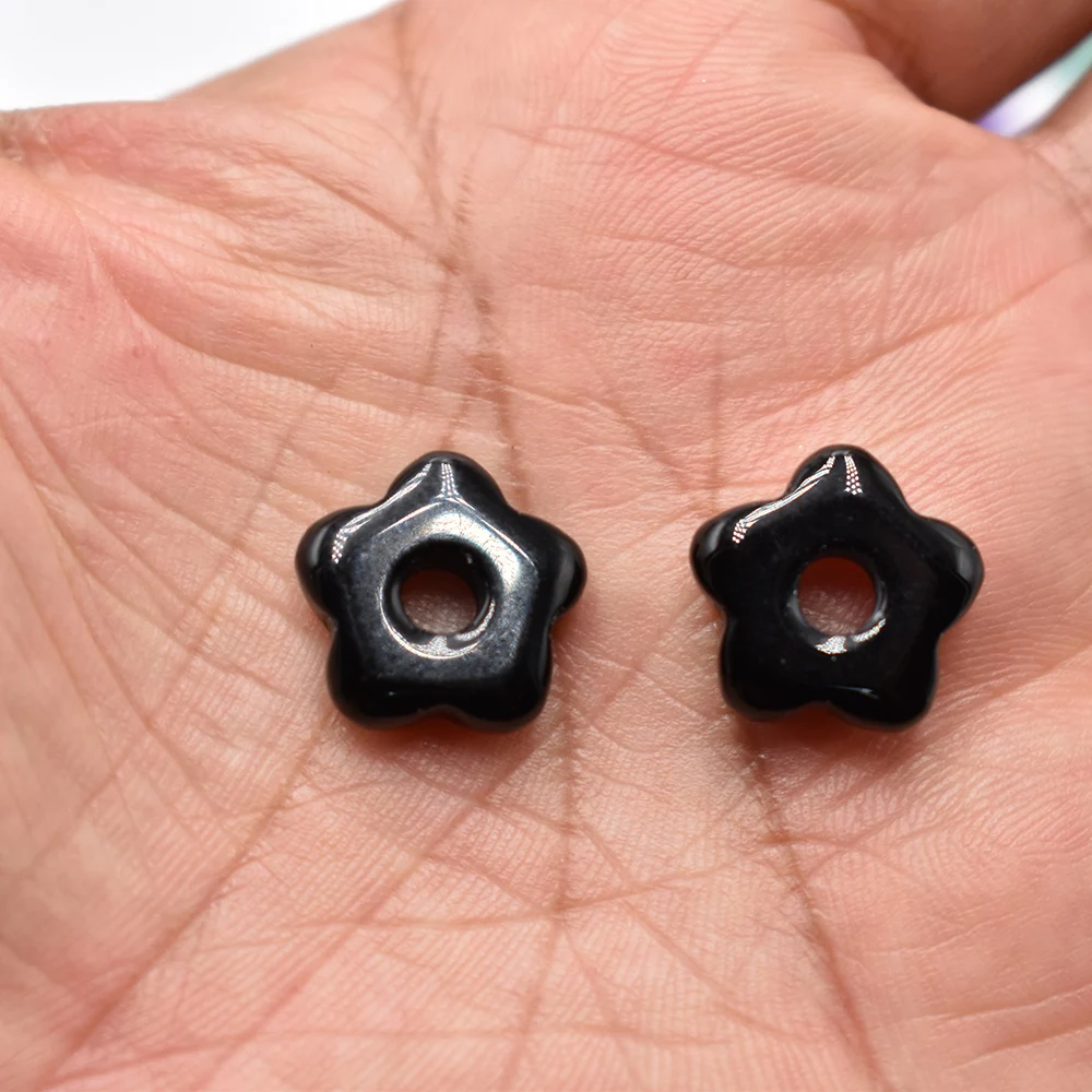 Großhandel 10 Stück/Set Naturstein-Perlen mit Großem Loch in Blumenform für Schmuckherstellung DIY Halskette Armband Ohrringe Zubehör – Detail 9