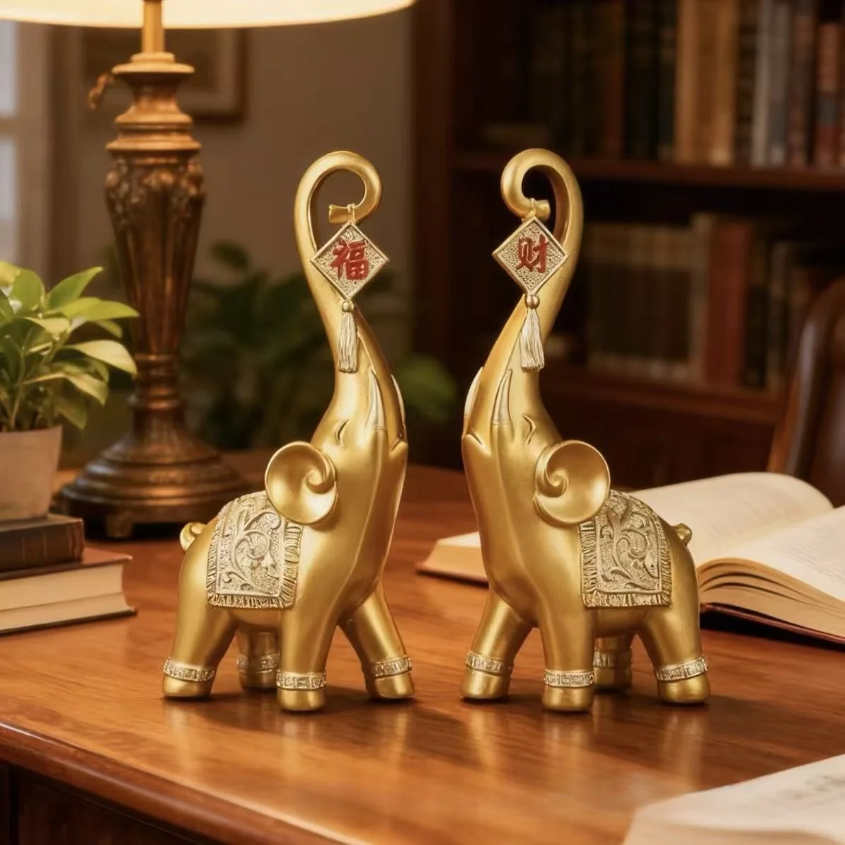 Um Par de Estatuetas de Elefan - Art Craft Elephant avaliação e preço