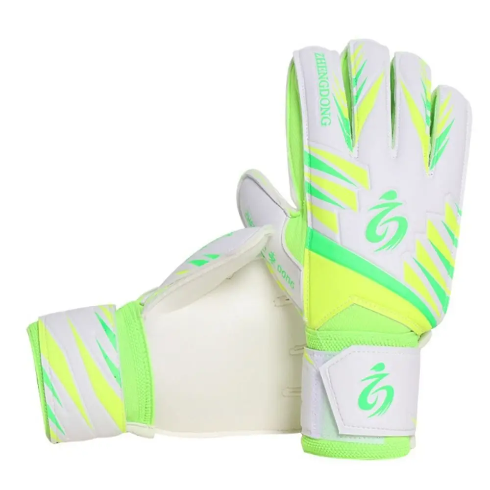 1 Pair of Wear-resistant Football Gloves Anti-slip Thick Latex Goalkeeper Gloves Non-Slip Excellent Football Training Gloves