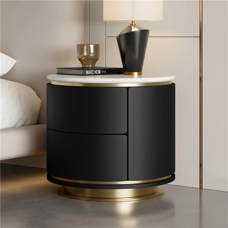 

Round Design Night Table Creative Delicacy Simple Modern Nordic Bedside Tables Light Luxury Mesitas De Noche Bedroom Furniture