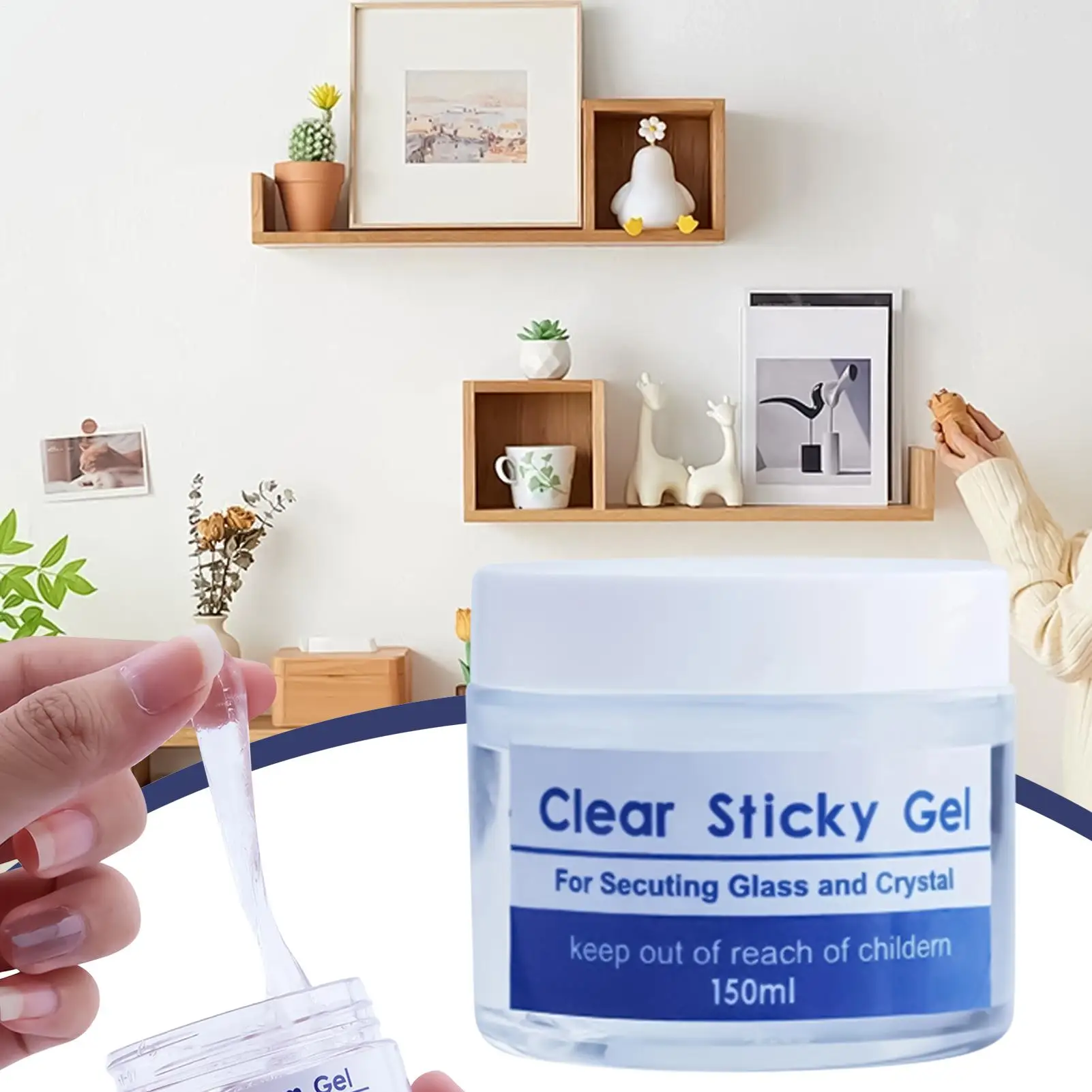 Clear Museum Gel Invisible Sticky Clear Putty Artifacts Museum Exhibits Gel for Glass Ceramic Figures Figurines Wood Window