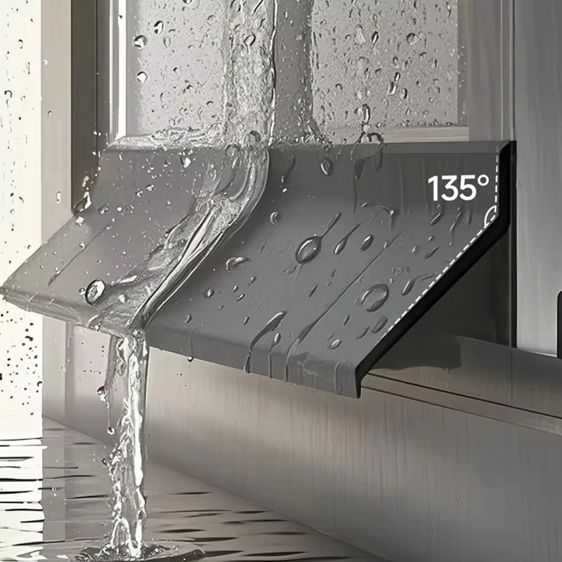 Barre de blocage d'eau pour fenêtre de maison, 100cm, fenêtre coulissante, bande météo de pluie, isolation de balcon, bande d'étanchéité coupe-vent, panneau clignotant