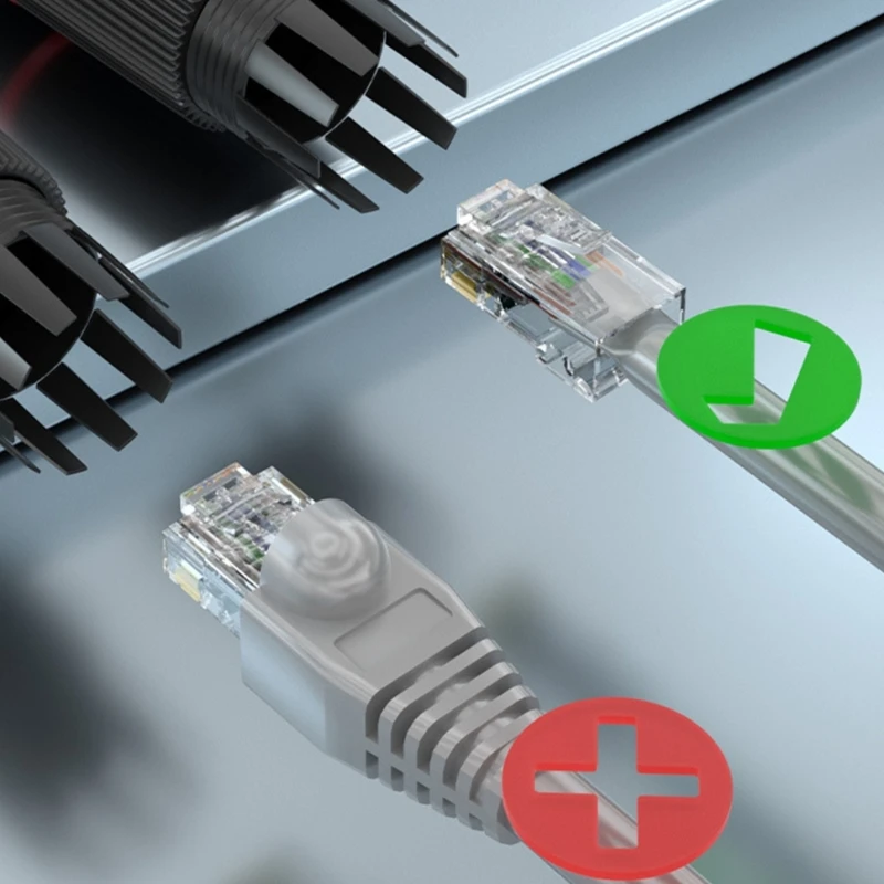 RJ45 กันน้ำ IP67 Ethernet สายเคเบิลเครือข่ายเชื่อมต่อตรงหัวกลางแจ้งสายเคเบิลเครือข่ายบรอดแบนด์ DropShipping