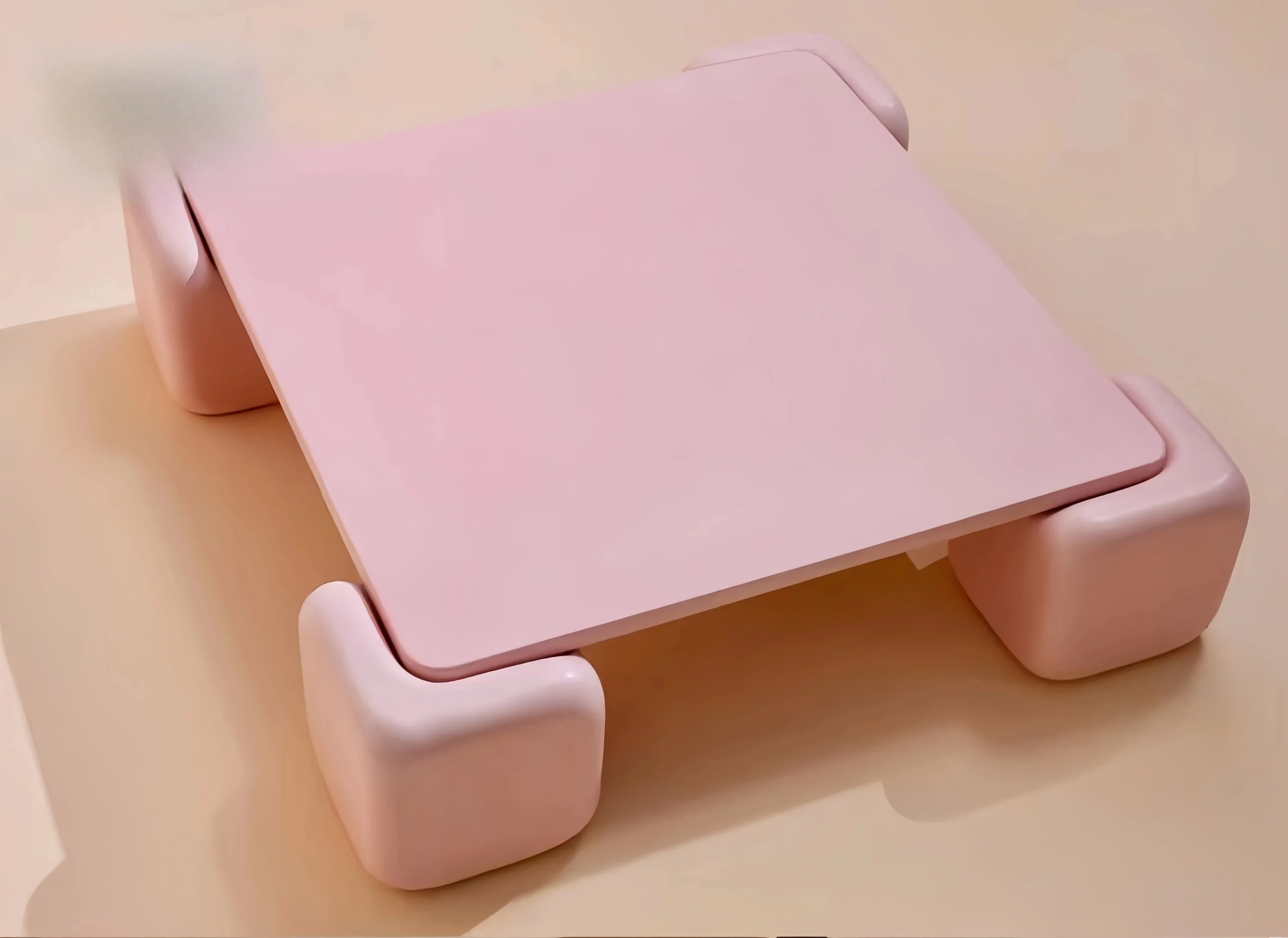 Cream Wind Solid Wood Sugar Cube Coffee Table Household Dopamine Simple Design Short Table