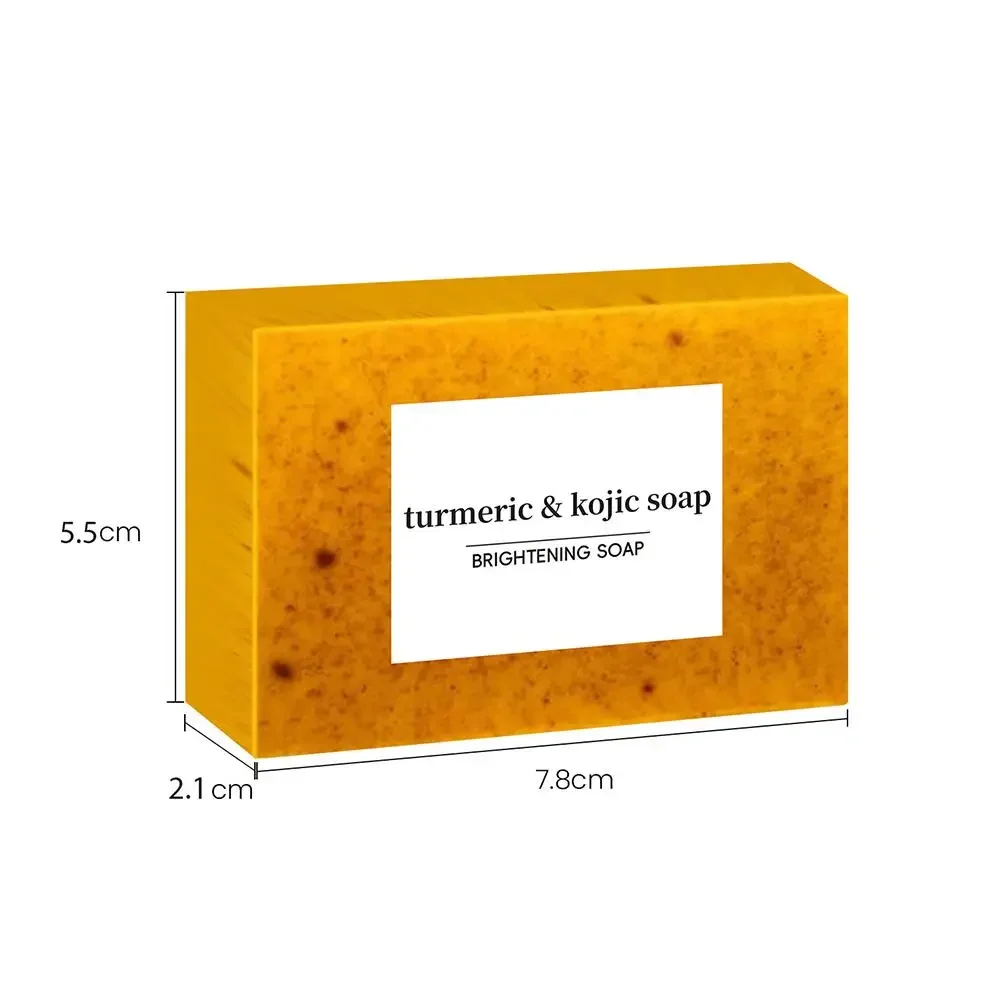 5/3/1Pcs Turmeric & Kojic Acid Brightening Soap Turmeric Soap Lemon Soapkojic Acid Soap Ginger Hand-made Cold Soap Bath Soap