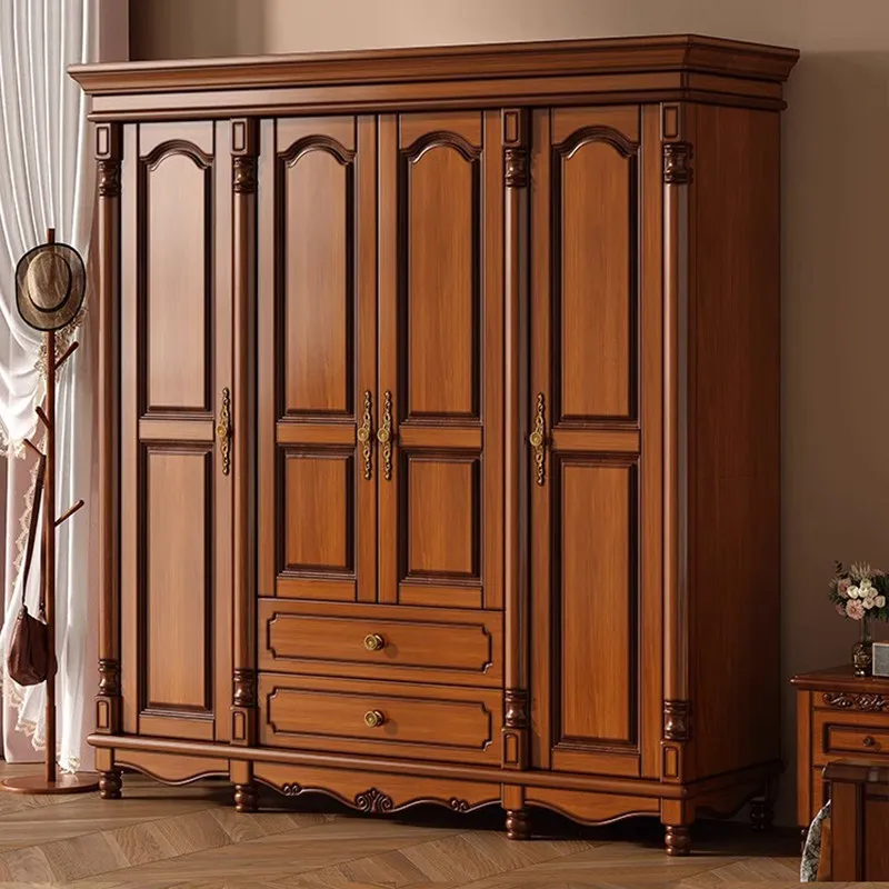 Vintage Wooden Wardrobes Nordic Large Luxury Organizer Room Storage Wardrobes Bedroom Clothes Roupeiros De Quarto Home Furniture