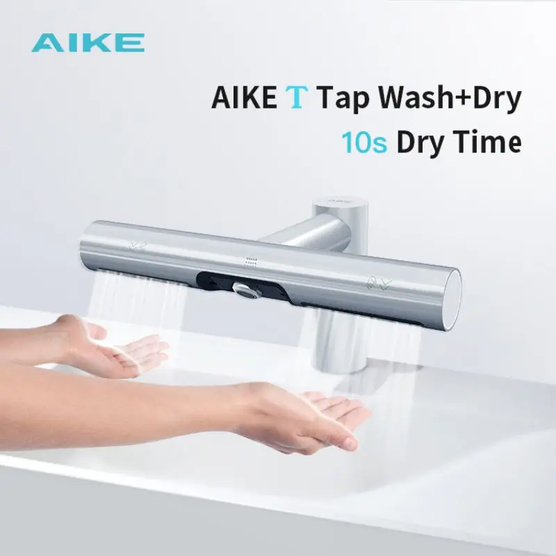 

AIKE Bathroom Hands Dryer 2 in 1 Design Automatic Hand Washing and Drying Machine Tap Hand Dryer AK7120 Powerful Toliet Dryers