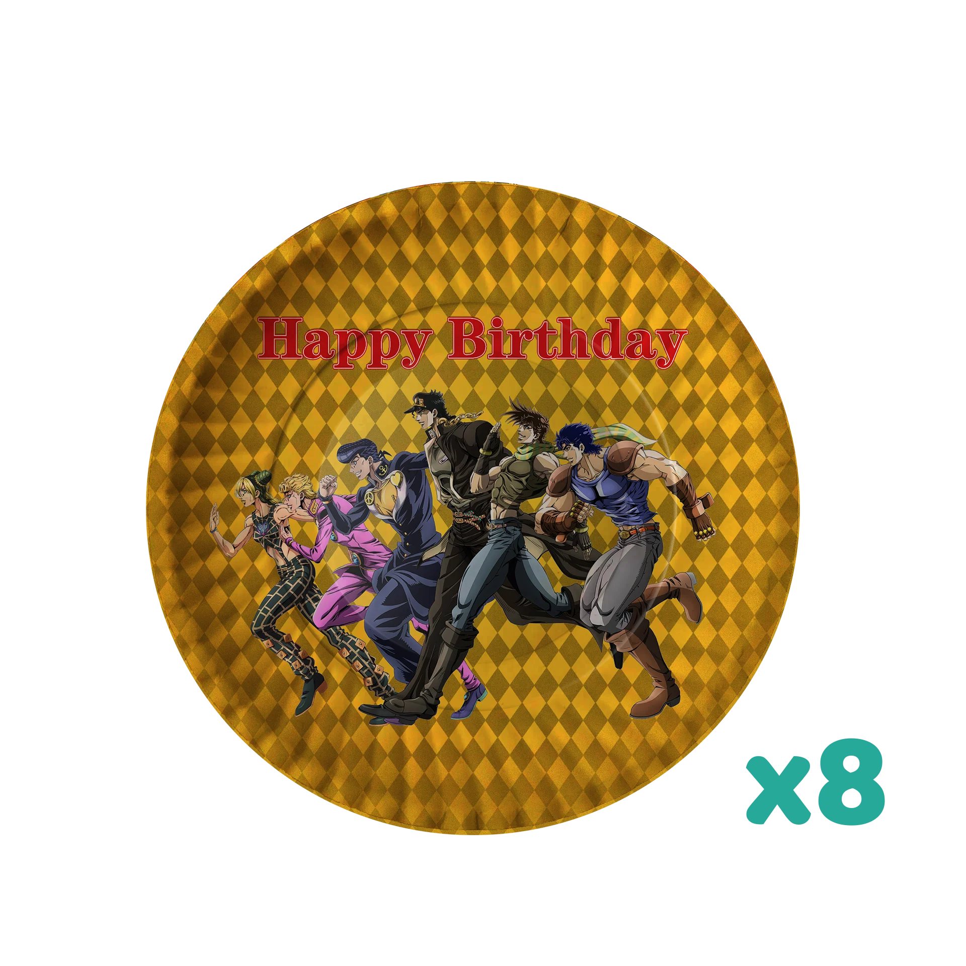 JoJo\'s Bizarre Adventure Birthday Party Decorations TV Show Baby First Theme Supplys Banner Cups Plates for Kids Jotaro Dio