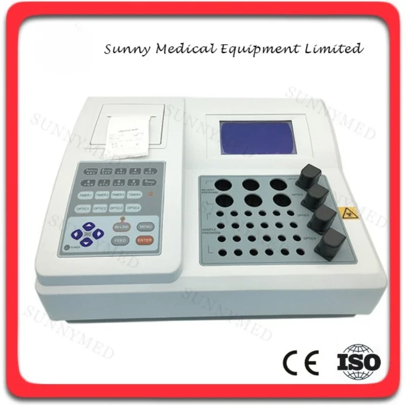 SY-B147 Hospital Machine Electric Coagulation Meter 4 detector channels Blood Coagulometer