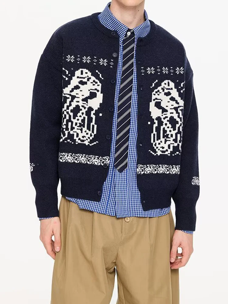 빈티지 남성과 여성의 스웨터 코트 봄 가을 남여 캐주얼 지퍼 니트 카디건 남성 야외 캐주얼 스웨터 자켓 코트