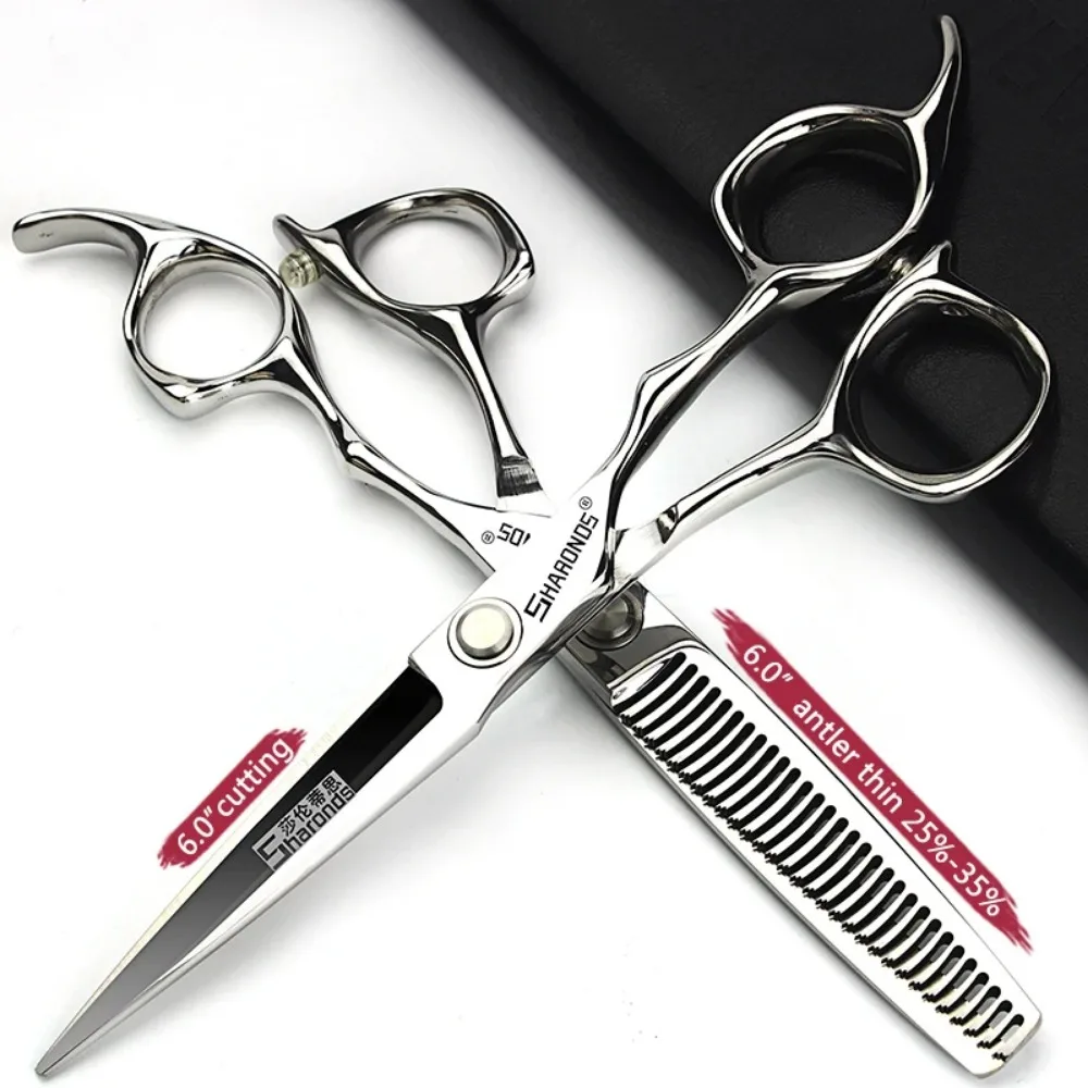 6-Zoll-Friseurschere mit Spezifikation, professionelle Friseurschere, Friseurschere-Set, flache, dünner werdende Haarschneidewerkzeuge – Detail 18