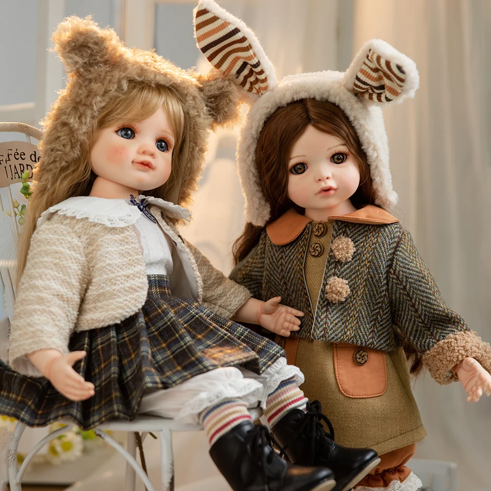 16 بوصة Kawaii الخزف دمية الشمال نمط مجموعة دمية خمر دمية اليدوية السيراميك القماش الجسم دمية غرفة ديكور الأعمال الفنية الأصلية