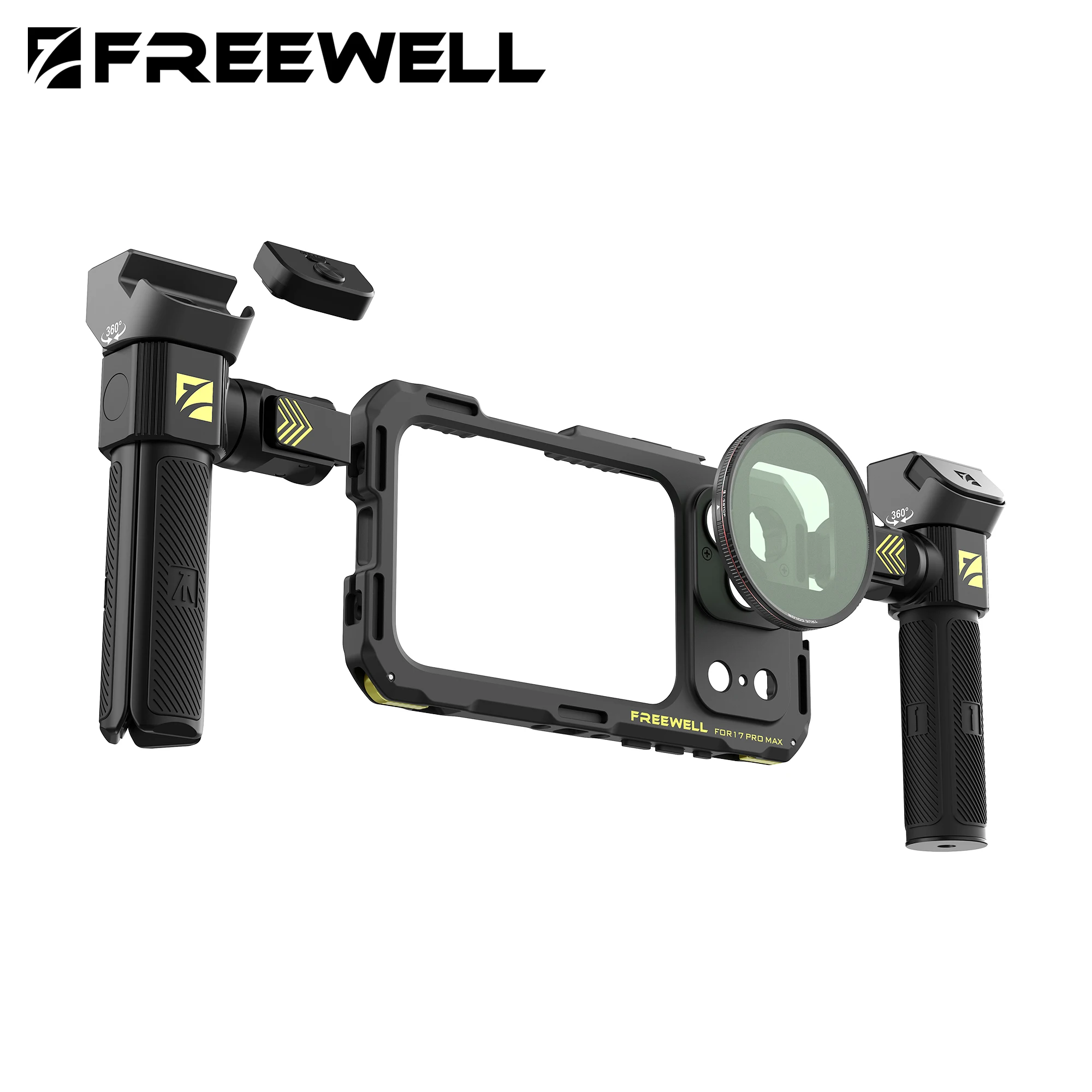 

Freewell SmartPhone Genius Rig Cage Tripod Basic Kit for iPhone 16 / 17 Pro ＆ Pro MAX Recording Video Filmmaking Stabilizer