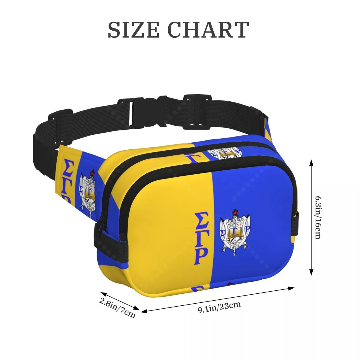 حقيبة سيجما جاما رو 1922 العصرية، حقيبة كروس مربعة الشكل بطبقة مزدوجة، حقيبة خصر للسفر والتمرين #4