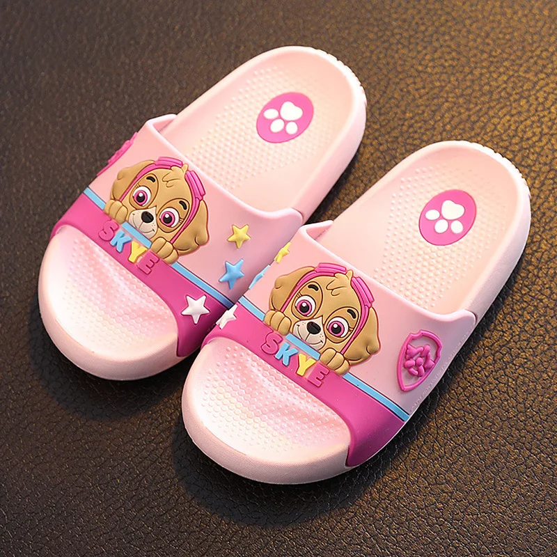 Paw Patrol pantofole per bambini ragazzi ragazze estate Indoor Household antiscivolo Baby Cartoon Anime chase sandali da spiaggia scarpe da casa per