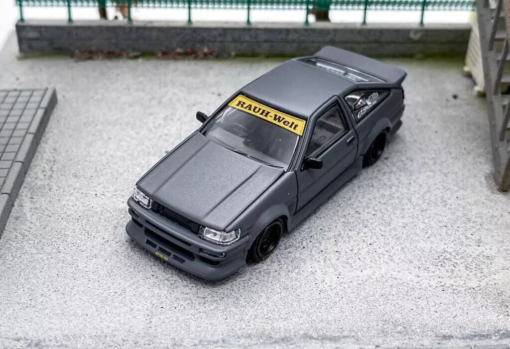 GB SW 1:64 JDM Grau AE86 Levin RWB Widebody Sportmodell Diecast Sammelauto