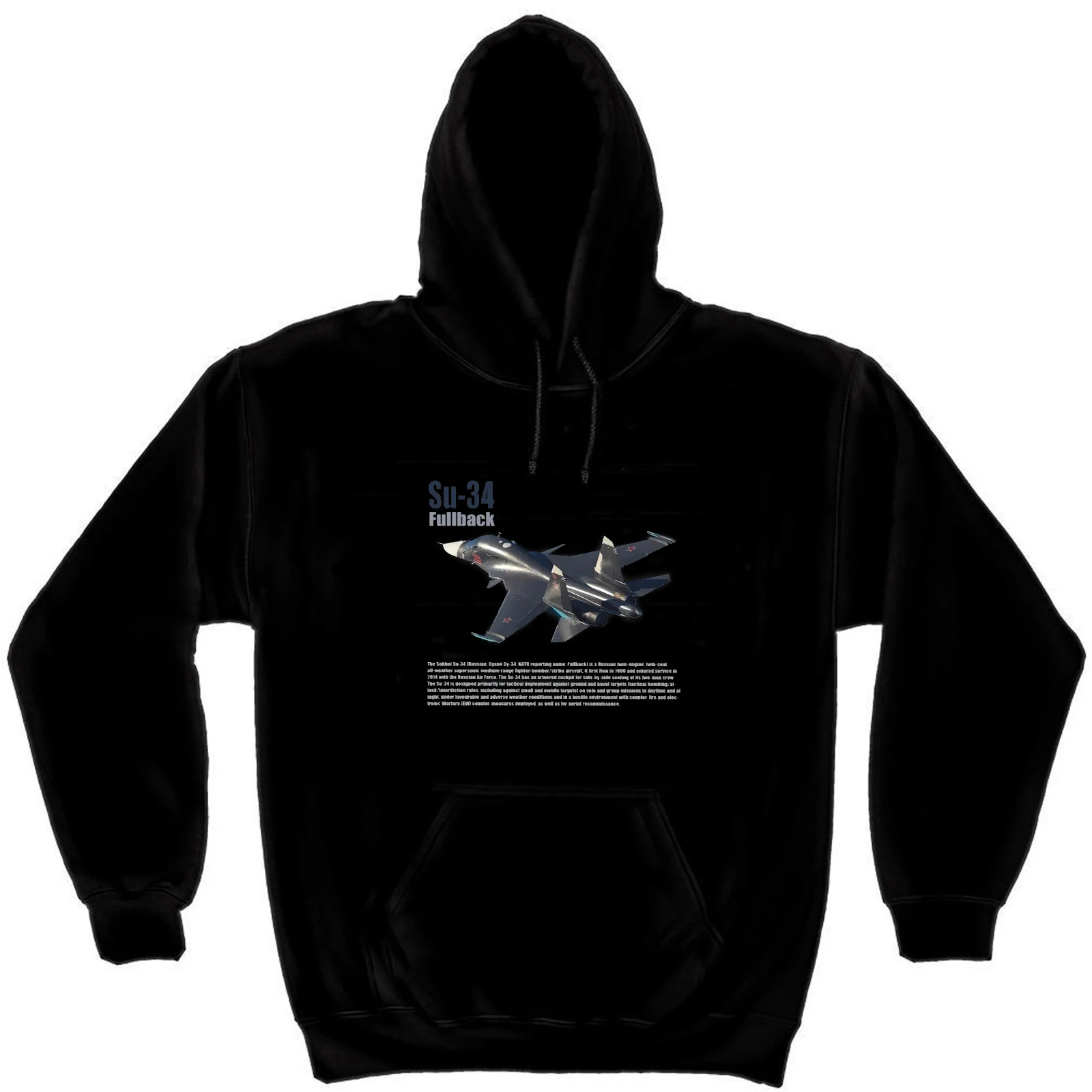 

Russian Sukhoi Su-34 Fullback Fighter Bomber Pullover Hoodie 100% Cotton Comfortable Casual Mens Sweatshirts Aviation Streetwear