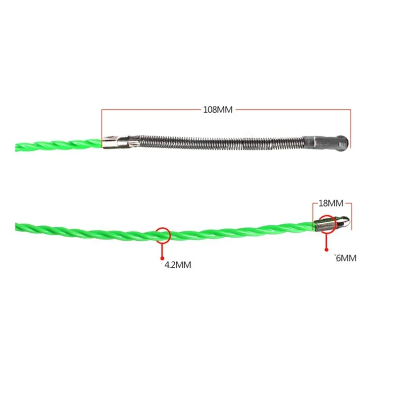 3 Stranded Wires POM Fiber Optic Cable Puller 5/10/15/20/25/30m Fish Tape Cable Wire Puller Lead Device Construction Hand Tools
