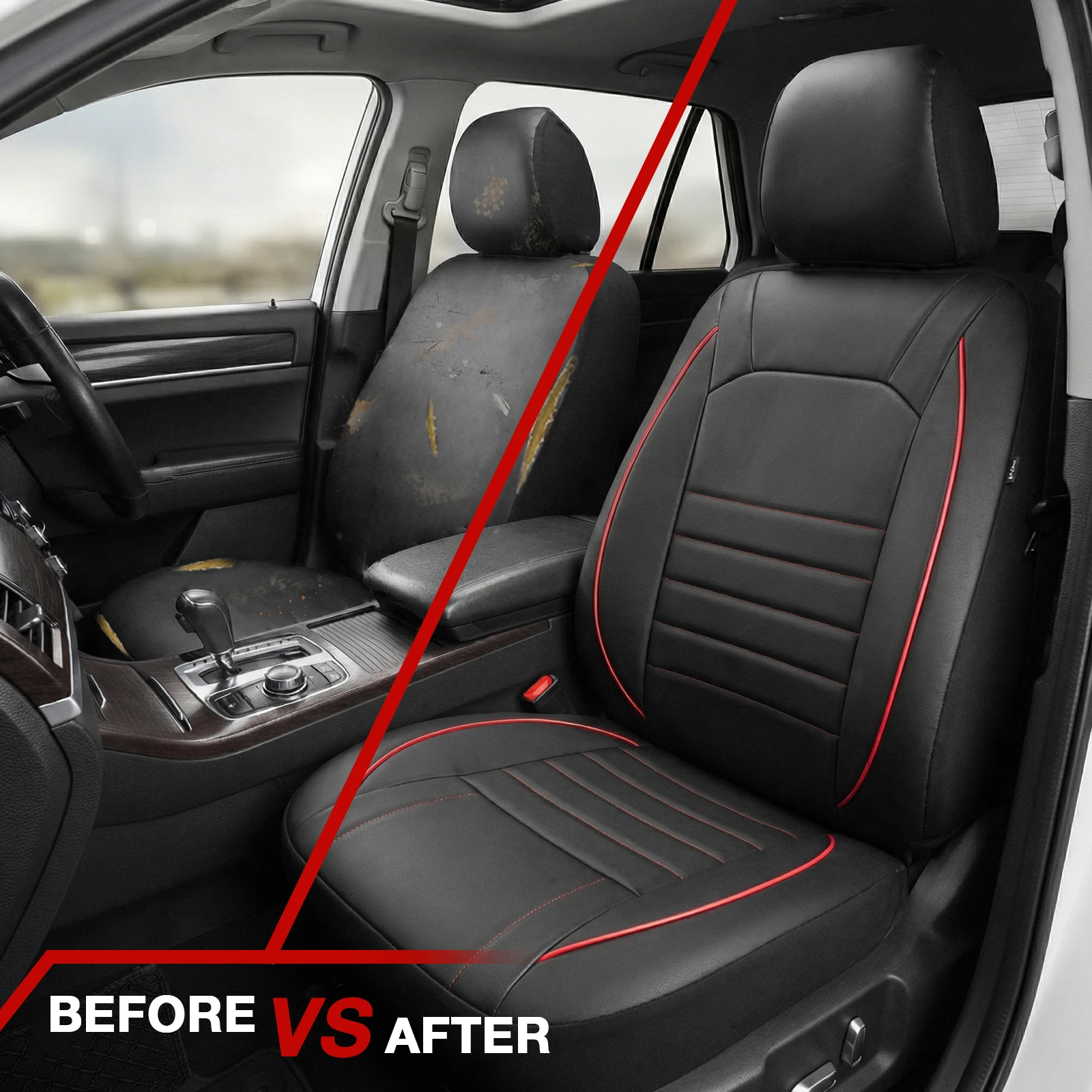 PU Material Front Seat Cover for Car Interior General Motors Car Seat Protector Cover
