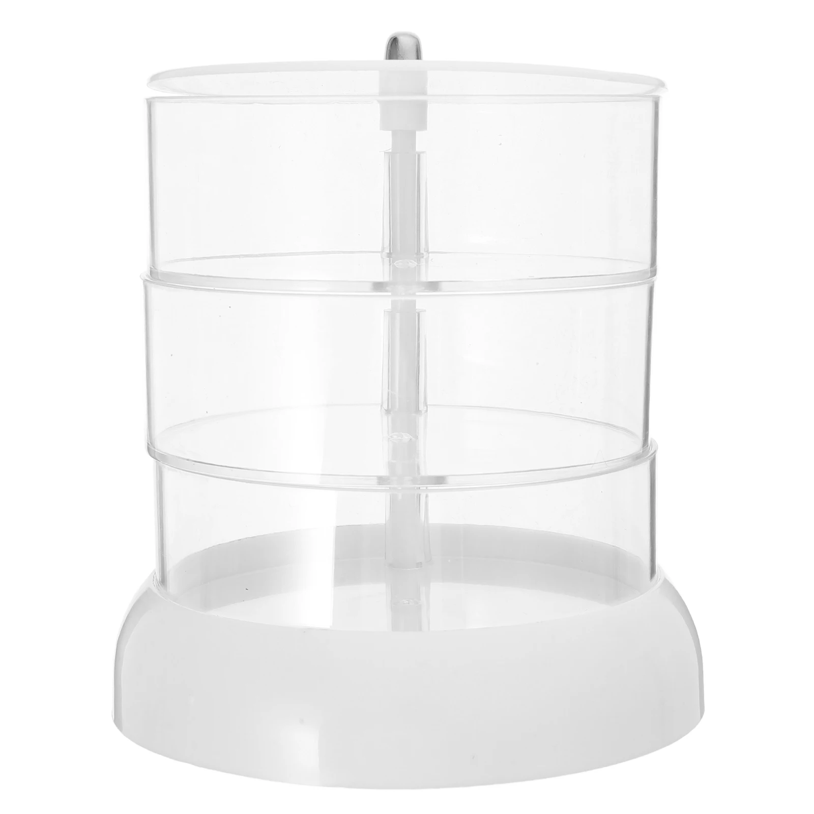 

Rotating Desk Storage Box Multi layer Acrylic Display Case Clear Round Table ganizer Hair Tie Holder Bracelet Mini