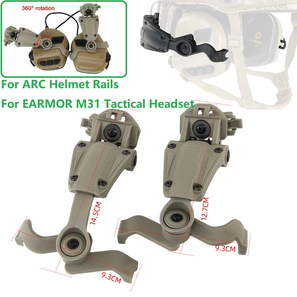 

Electronic Earmuff Accessories Tactical Helmet ARC Rail Adapter for EARMOR M31 Tactical Headset Airsoft Shooting Hunting Headset