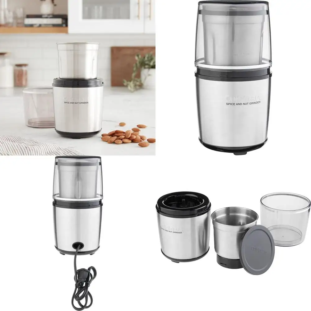 

Мини-электрическая мельница для специй и орехов, из нержавеющей стали, черная