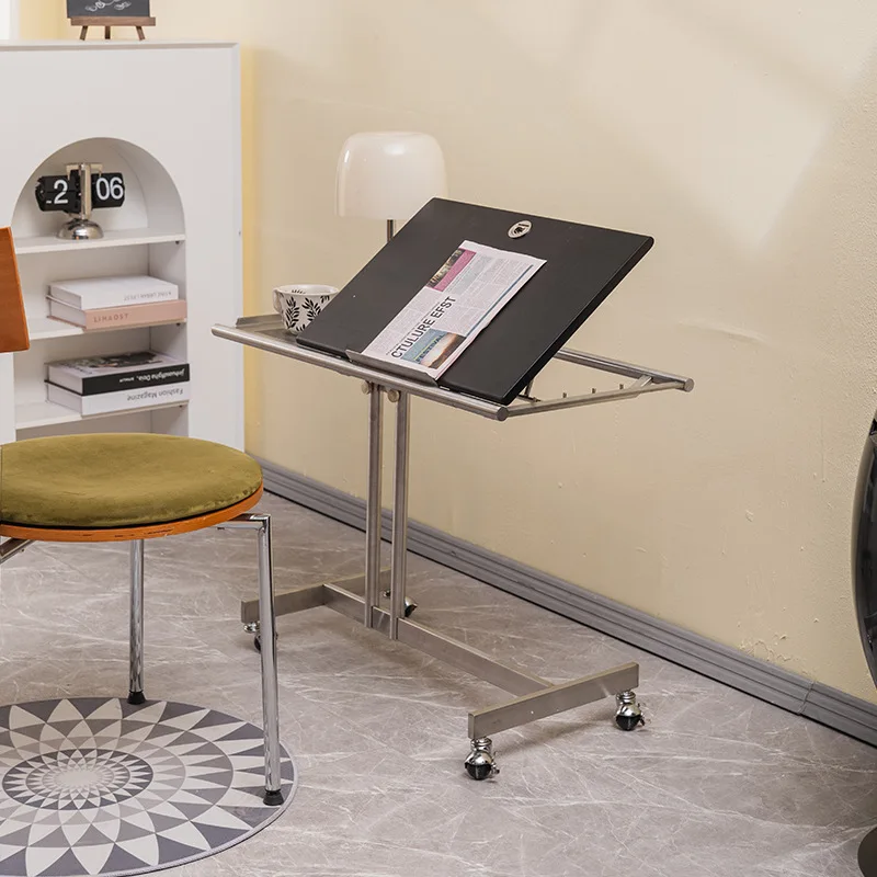 Lift and move the living room side table stainless steel home small computer desk