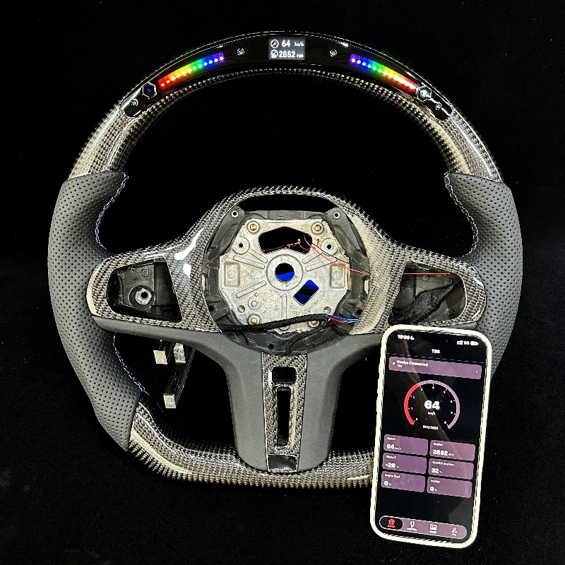 LED carbon fiber steering wheel for BMW G20 G28 G30 G38 G80 G82 CS