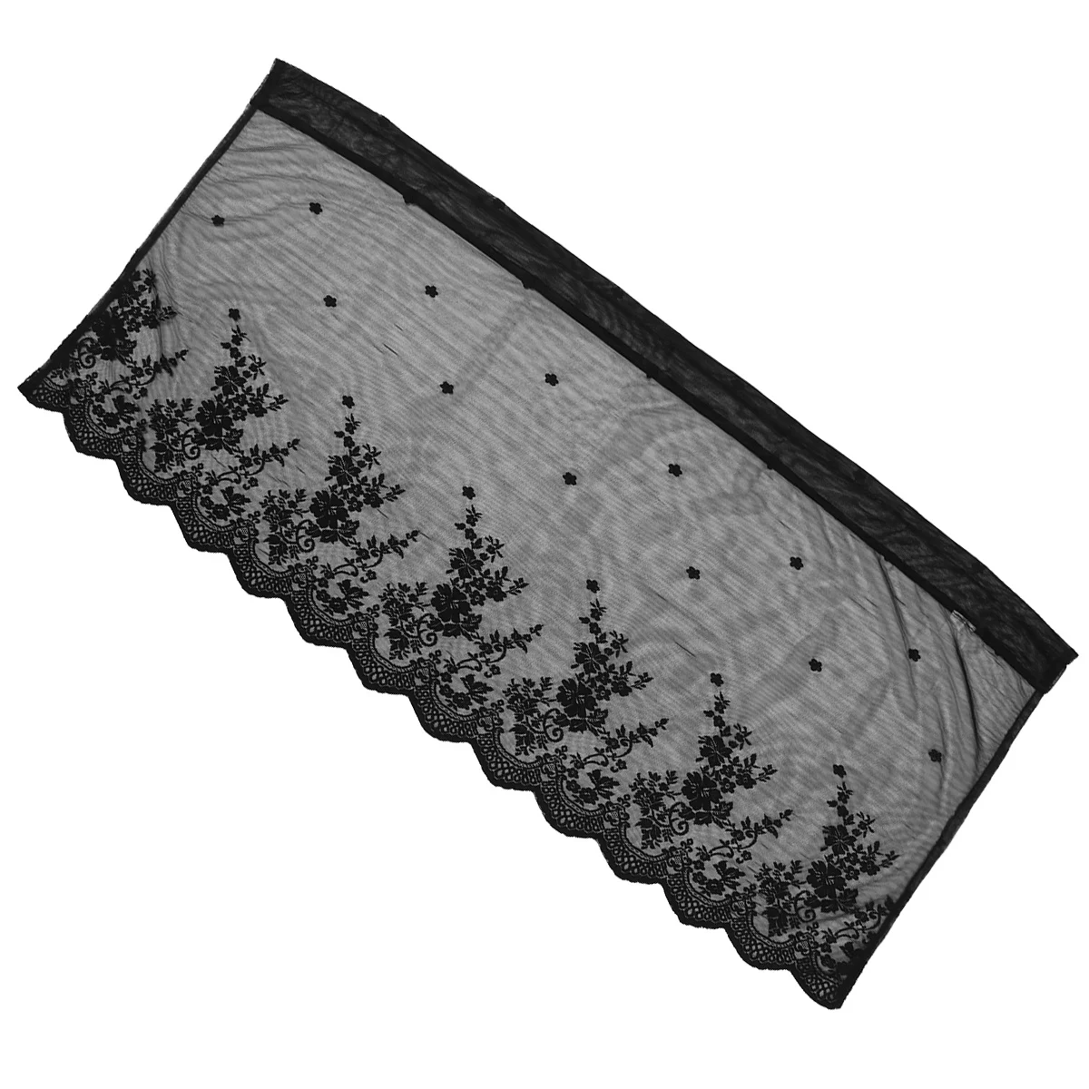 

1Pcs 137x61cm Finished Lace Curtains Soft Polyester Half Curtain for Living Room Bedroom Window Short Decorative Shade Light