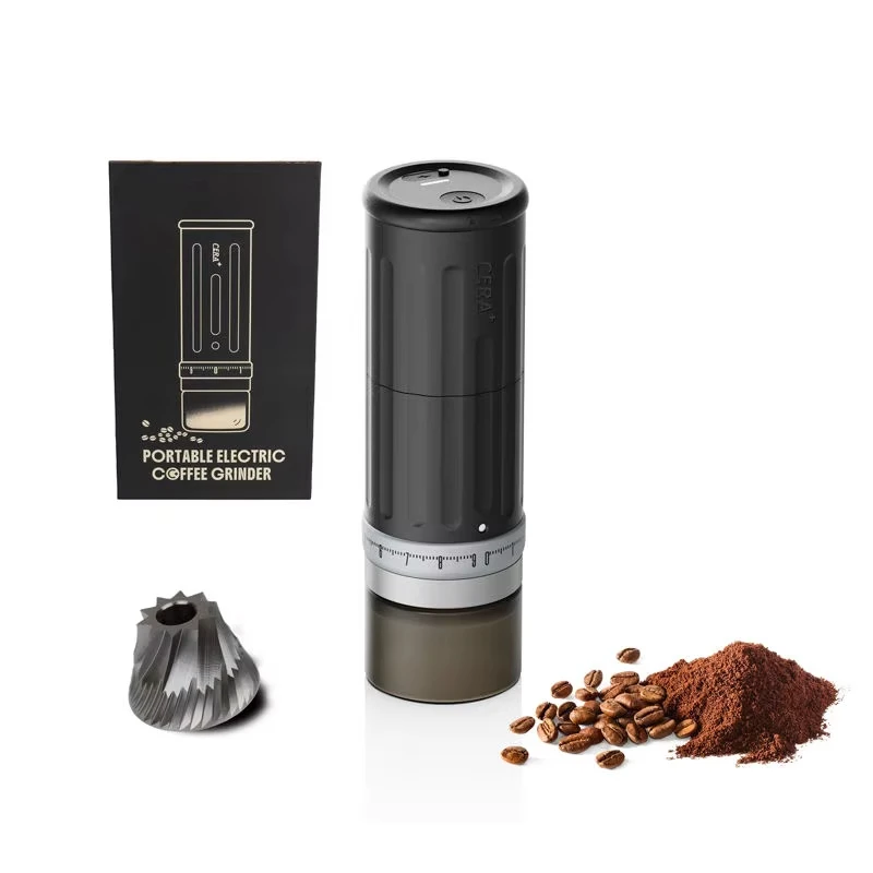 Electric Coffee Beans Grinder Mini Stainless Steel Burr Mill USB Aluminum Alloy Coffee Grinder CGE03 Model Capacity 22g