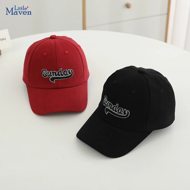 2024 Summer School Baby Boys Baseball Embroidered Sunday Children Outdoor Kids Caps for 2-8Years Adjustable Sports Hats Cotton