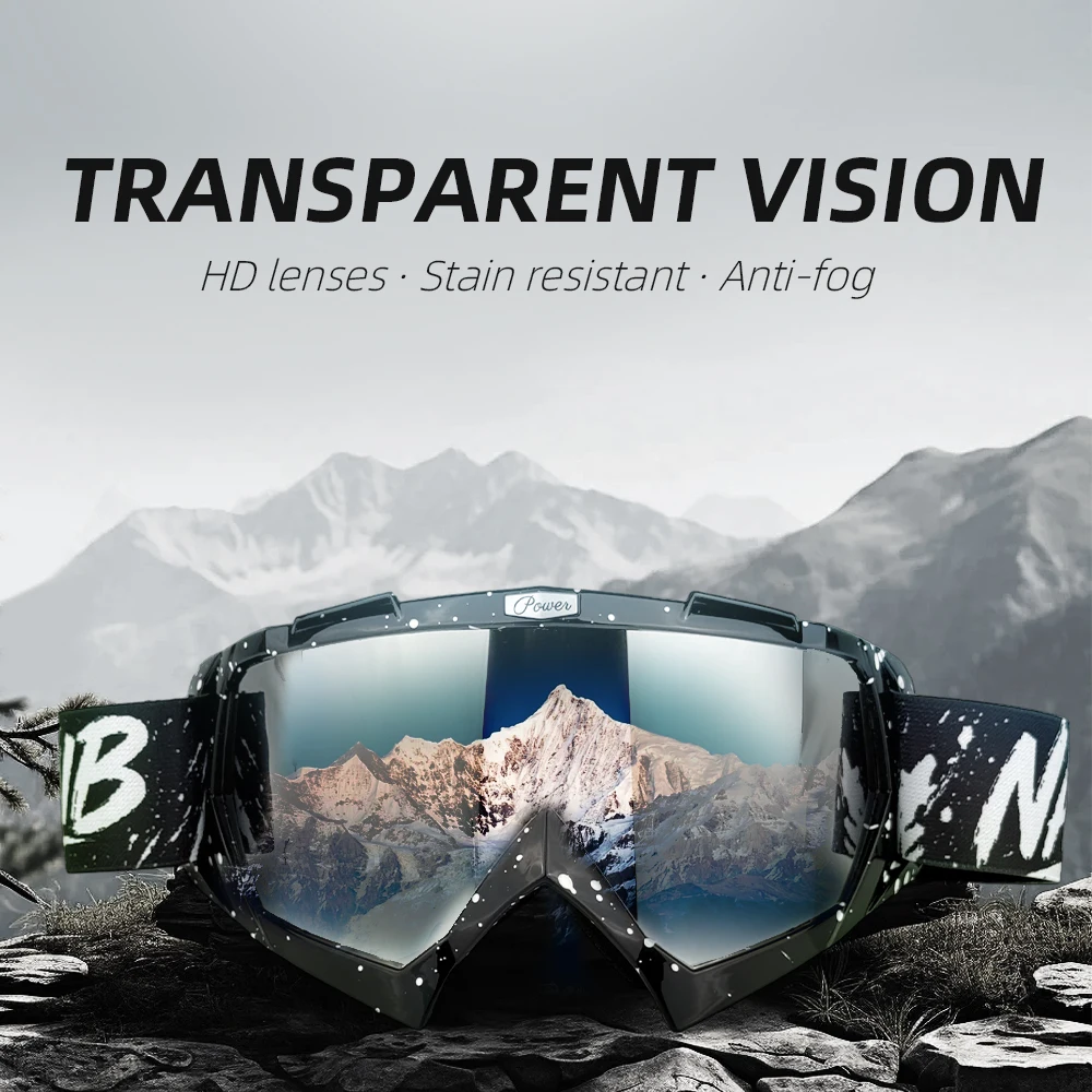 NAFEIBMotorcycle Goggles Motocross Glasses ATV MX Off Road Eyewear Anti-UV Helmet Protection Dirt Bike Riding Windproof Mask 4