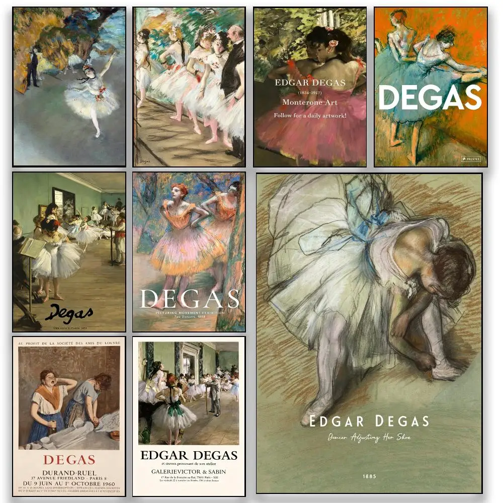 Artist Impressionist E-Edgar Degas Poster HD Wall Decor for Bedroom Living Room Dorm Bar Cafe Office Gift