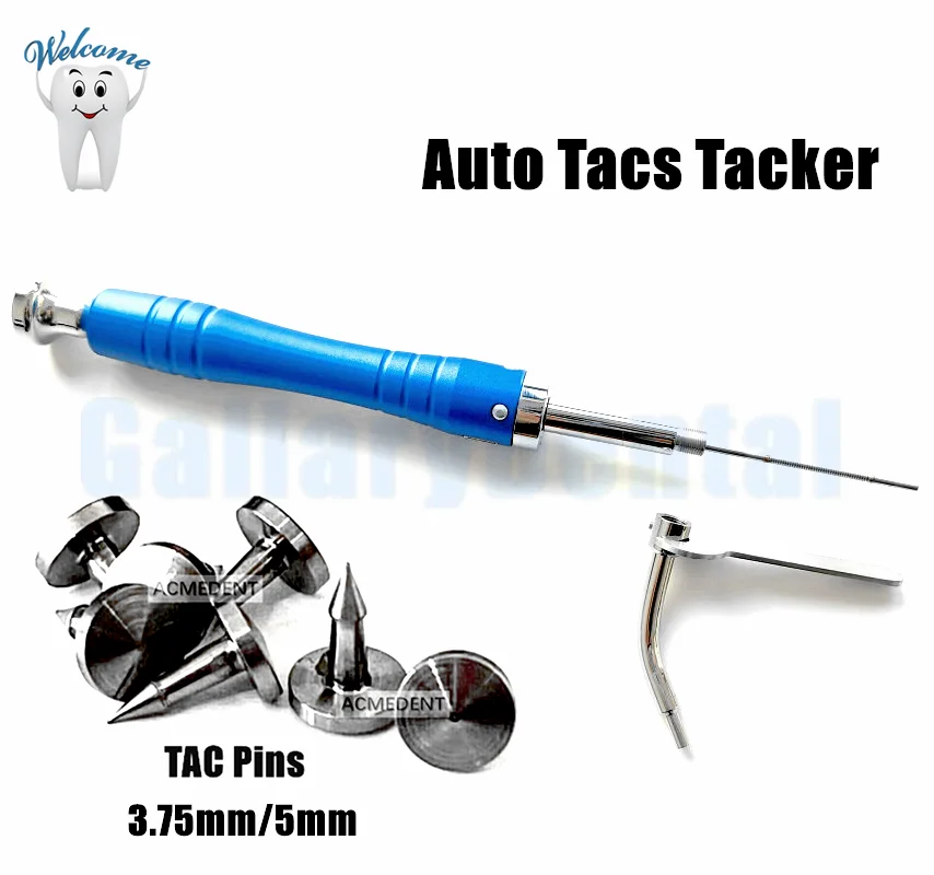 

Dental GBR Bone TAC Pins Gun Tacks Membrane Guide Auto Tacks Tacker Gun Blue Color 3.75mm/5mm