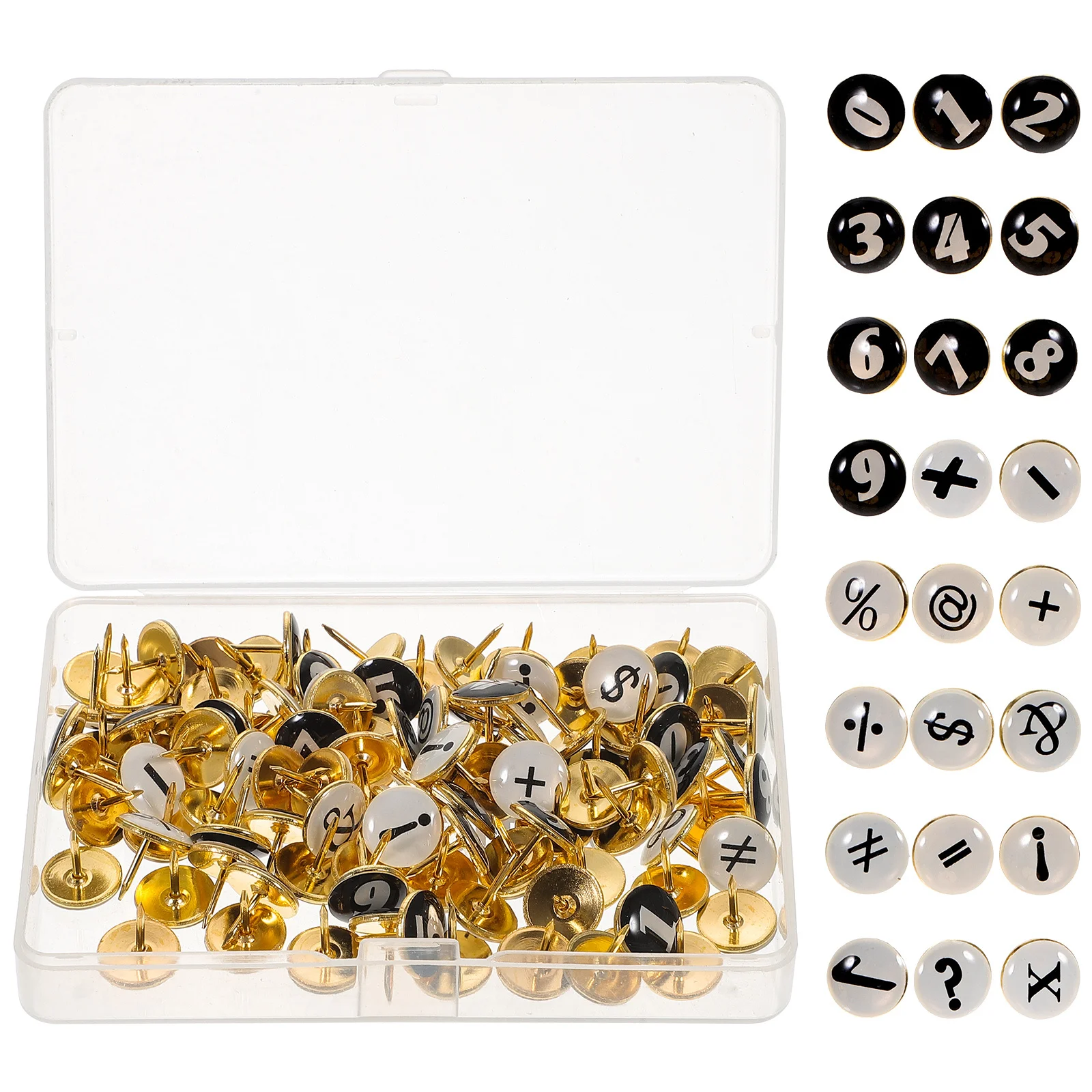 104Pcs Thumbtacks Bulletin Board Push Pins Small Thumb Tacks Office Supplies Decorative Map Nails Craft Pins Message Board