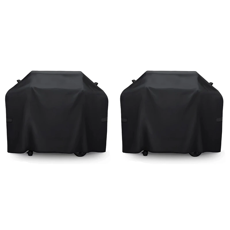 

2X BBQ Cover, Waterproof 420D Heavy Duty Oxford Fabric Outdoor Dustproof Gas Grill Cover For BBQ Accessories-B