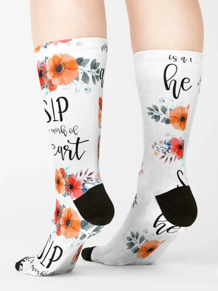 SLP is a Work Of Heart Socks funny sock shoes bright garter Man Socks Women's