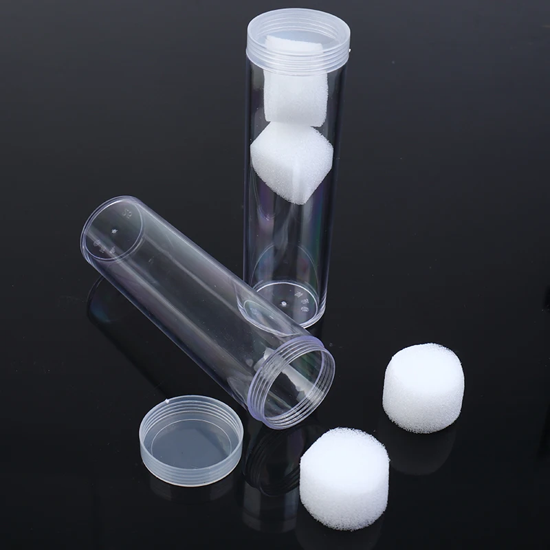 2 Pcs 25mm Round Clear Plastic Coin Fits Quarter Dollar Storage Tubes Screw Home