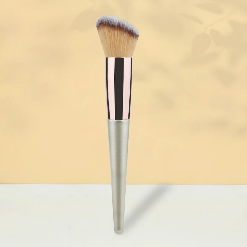 Brosse de Contour à poignée unique, brosse à poudre libre, brosse de fond de teint, brosse de maquillage douce pour débutant, en Stock