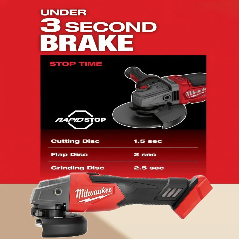 

Milwaukee Angle Grinder 125mm Cutting Polishing Grinding Machine Variable Speed Brushless Power Tools For Milwaukee 18V Battery