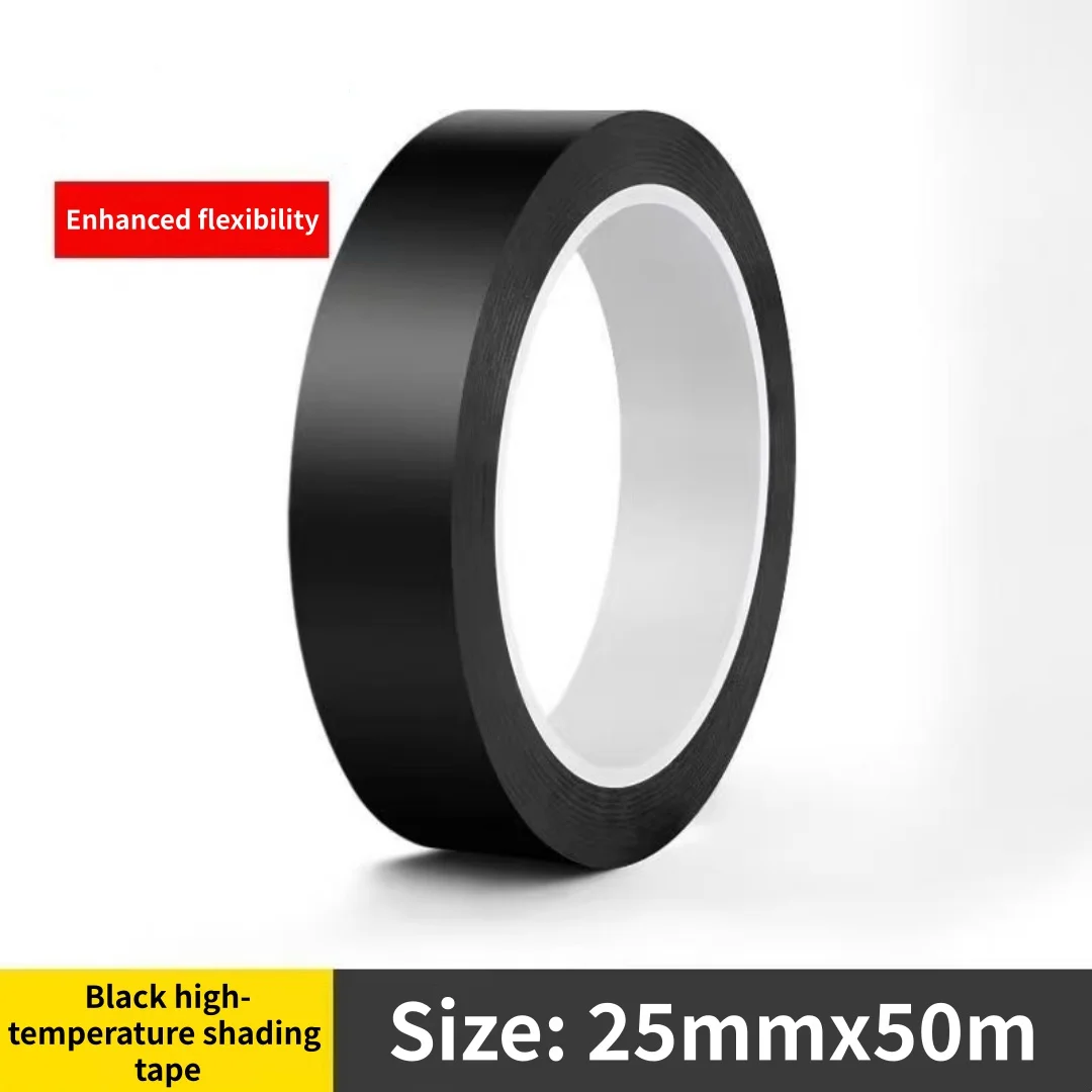 Black high-temperature shading tape, glass sunscreen full shading tape, black full black LED shading window opaque tape，3 pieces