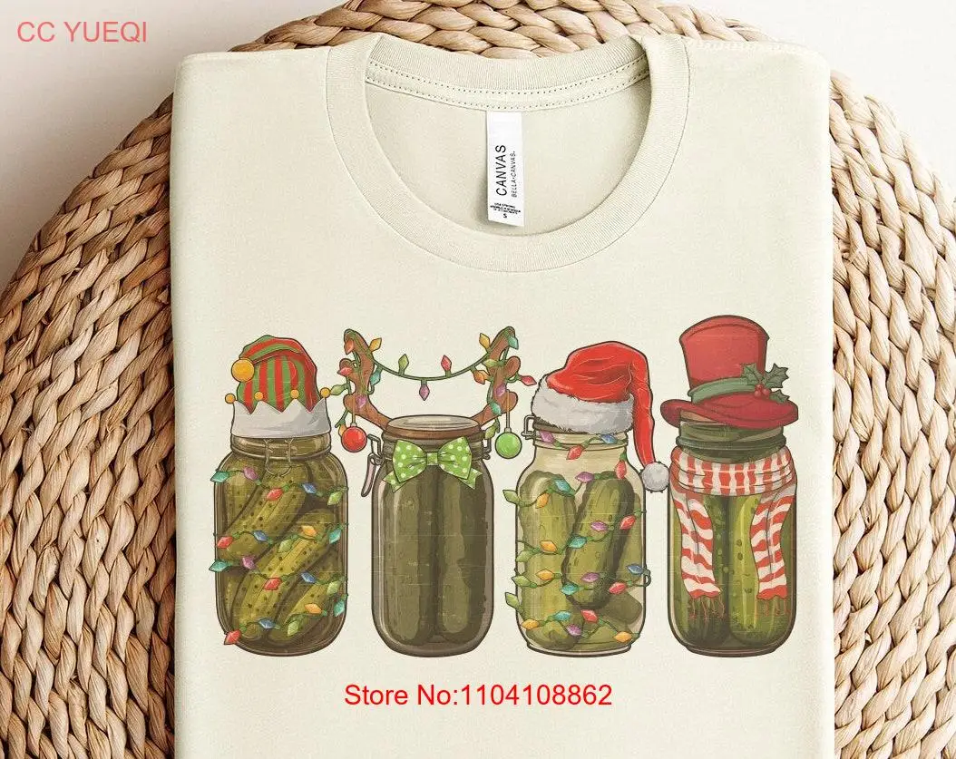 Pickle Jar T Shirt Cute Christmas Funny Vintage Canned s Family Most Wonderful Time Country long or short sleeves