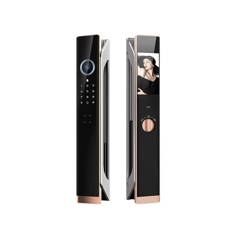 High Quality Fully Automatic Video Intercom Face Recognition Smart Door Lock with   Digital Keyless Smart Digital Lock