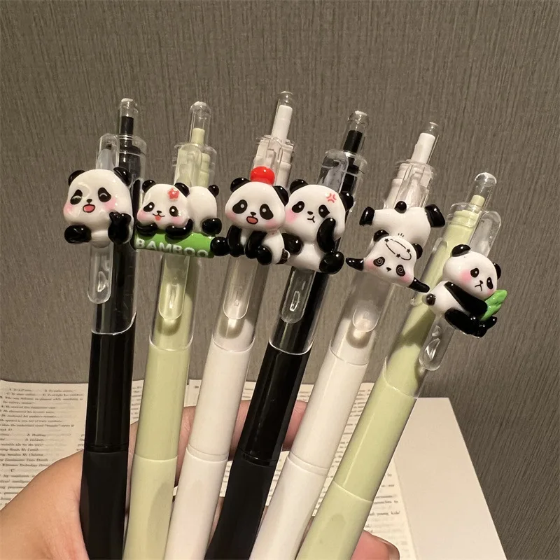 Kawaii Panda Gel Pen School Kantoorbenodigdheden Geschenk 0.5Mm Zwarte Inkt Terug Naar School Schattig Briefpapier